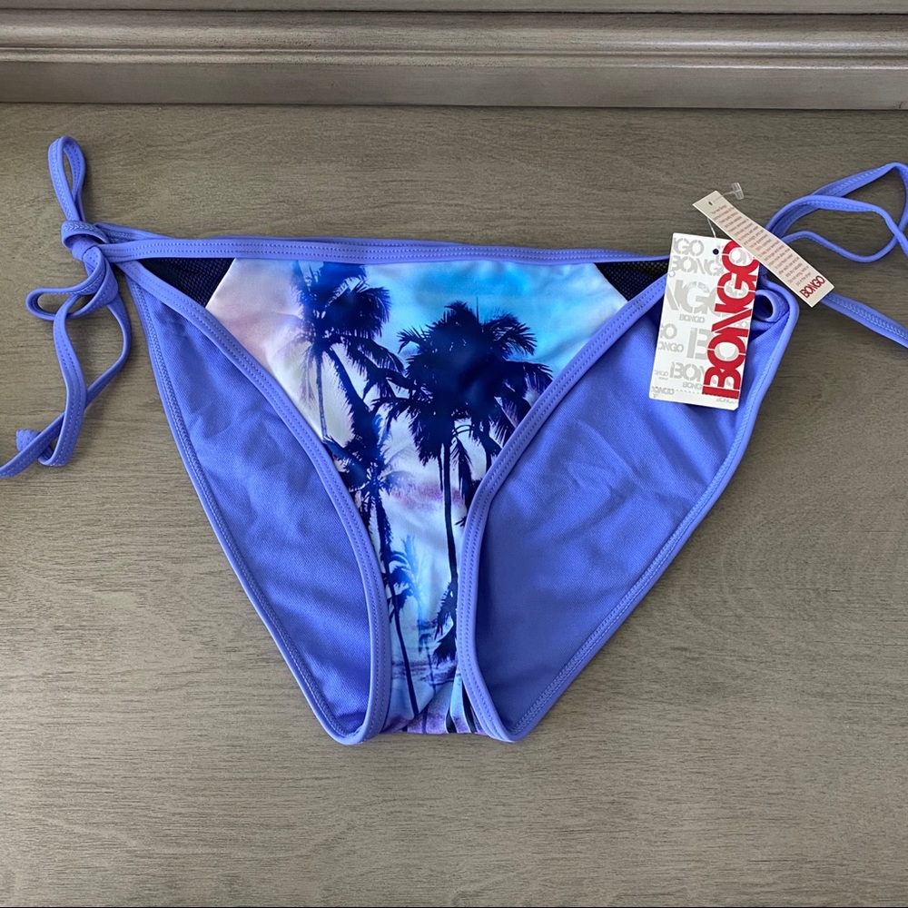 New Purple Bikini Bottom with Palm Trees
